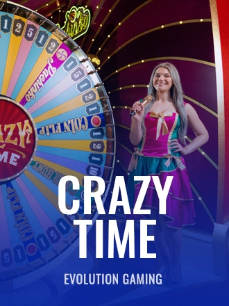 Crazy Time game show thumbnail with the money wheel