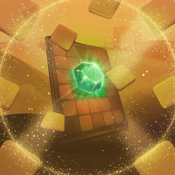 Keno thumbnail with a glowing gem on the grid
