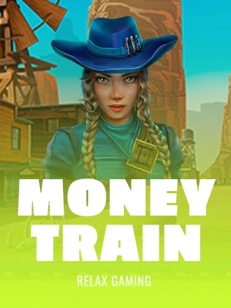 Money Train slot thumbnail with a cowgirl in the old west